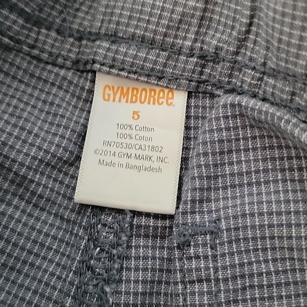 Gymboree size 5 plaid boys cargo shorts